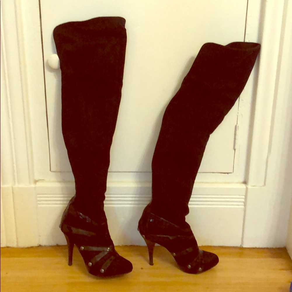 Over the knee Guess heel boots like new